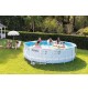 Piscina fuori terra rotonda Intex 26746 Frame Chevron cm 488 x 122 pompa